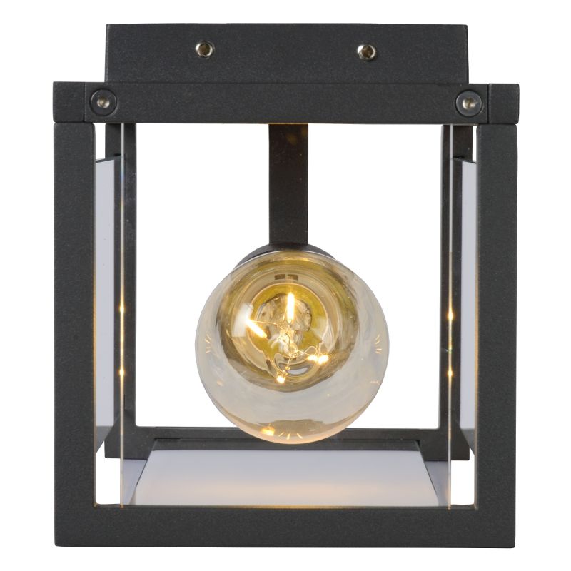 Lucide CLAIRE - Nástenné svietidlo Vonkajšie - 1xE27 - IP54 - Antracit